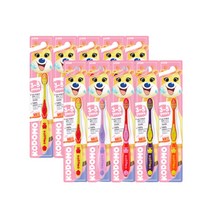 코도모 어린이칫솔 3-5세이상 나비 x 10개/프리미엄 유아 칫솔, 8.키즈세이프 치약 딸기향 90g x