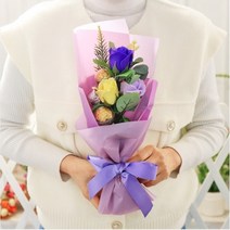 하루상점 조화 페레로로쉐 사탕 꽃다발 생일선물 쁘띠 비누 장미꽃 여자친구 백일 꽃 기념일 수능 졸업 발렌타인 화이트데이 선물 초콜릿 사탕 혼합, 핑크