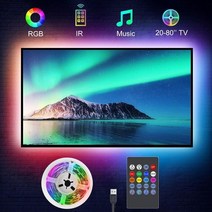 tv 백라이트 음악 동기화 usb 전원 rgb5050 led 스트립 빛 15 - 80 인치 tv 거울 pc