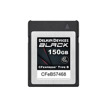 Delkin BLACK CFexpress Type-B 150GB 메모리카드 DCFXBBLK150 최소 지속 쓰기 속도 1 530MB s 최대 판독 1 725MB, 상세페이지 참조