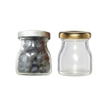 미니유리병 미니원형50 1개 50ml 유리병, 검정마개