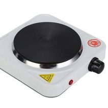JENMV 1구 소형 핫플레이트 고속 가열 미니 전기레인지 5단 온도조절 1000W SHL-1019, 흰색