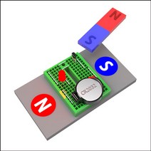브레드보드 홀센서 LED 자석 극성 탐지기(3396)