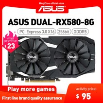 고압 세차 워터건 Asus RX 580 8GB GDDR5 256-bit GPU PC 게임용 데스크탑 그래픽 카드 마이닝 해시 속도 2, 한개옵션0