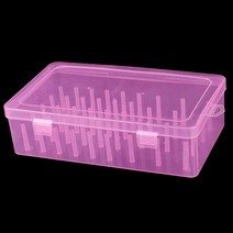42 축 재봉실 보관함 보빈 운반 케이스 컨테이너 홀더 투명 바늘 와이어 바느질 릴, [02] pink
