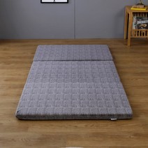 특허받은 스티치 에그니아 3단 접이식매트 토퍼 슈퍼론 S/D/Q 2색택1, 그레이