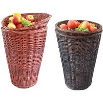 라탄 과일 야채 진열대 매트 마트 백화점 식료품 디피, 라탄바구니 - 블랙 브라운 42x75cm 천