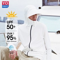 YOLO 남성 자외선 차단 낚시복 아웃도어 트레이닝복 비치웨어, 하얀색