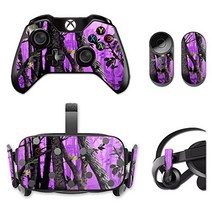 MightySkins Skin Compatible with Oculus Rift CV1 wrap Cover Sticker Skins Purple Tree Camo null