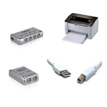 넥시 USB 프린터 공유기 선택기 2포트 서버 공유 스위치