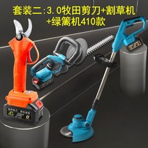 전정기 예초기 헤지트리머 리튬 무선 충전식 Duntewei 전기 가위 헤지 트리머 잔디 깎는 기계 물총 세차 톱 배터리 도구 세트, [01] 5코어 3전기] 전기가위 30개 + 4인치 전