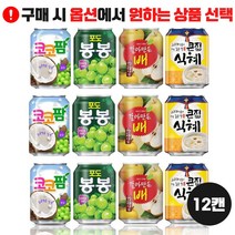 봉봉 코코팜 포도 갈아만든 배 큰집 식혜 238ml 12캔 과일주스 어린이음료 포도봉봉, 갈아만든 배 238ml 12캔