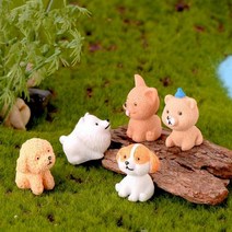 우리집 댕댕이 강아지 랜덤 4P 미니어처 반려견 피규어 테라리움 캔들 만들기 화분꾸미기 마이플랜트, 우리집 댕댕이 랜덤 4P