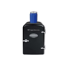 Frigidaire EFMIS171-블랙 6+1 레트로 미니 포터블 퍼스널 냉장고/쿨러, 검은색