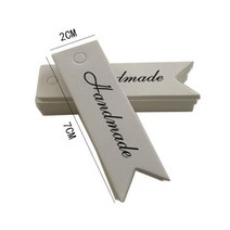 100 개몫 레이블 사랑스러운 종이 태그 종이 카드 태그 레이블 수제 DIY 파티 호의 선물베이킹 GYH, 04 Handmade White