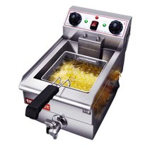 전기 프라이기 프라이어 튀김기계 이중 실린더, 18L 단일 바스켓