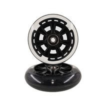 100mm 스쿠터 휠 2개 프로 스쿠터 라이트업 휠 페어 100mm x 24mm ABEC-9 베어링 설치 및 스페이서 스무스 라이드를 포함한 완벽한 스쿠터 타이어 교체