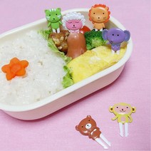 도시락꾸미기 코끼리 양 동물캐릭터 데코픽 6p 다과용 손님접대용