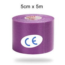 WorthWhile Kinesiology Tape 운동 회복 탄성 테이프 Kneepad 근육 통증 릴리프 무릎 패드 체육관 피트니스 붕대 지원, 07 5X500 Purple