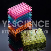 (JLS) 마이크로튜브랙 Stacker Microtube Rack 원심관랙 Microcentrifuge Tube Rack 마이크로원심관랙 원심관대 원심관튜브랙 미니원심관대, JLSR-048 10개입 1cs
