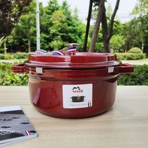 스타우브 꼬꼬떼 20 22 24 cm 직구 무쇠 주물 냄비, 버건디, 22cm