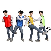 팀조끼 밴드형(성인) 축구 티 단체복 체육대회 팀복, 선택04-옐로우