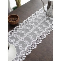 홈카페 파티 러블리 레이스 테이블 러너 협탁러너 까페꾸미기 테이블러너, 6인러너