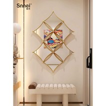 인테리어거울 벽걸이거울 액자 장식 엔틱 미용실 카페, 골드 12그리드