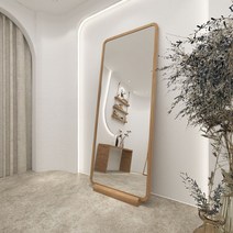 드레스룸 대형 전신 거울 인테리어 고급 피팅 옷가게 럭셔리 와이드 원목 통나무 거치대 안정, 아니요, 울트라 화이트 미러 80 x 180 베이스는 얇고 조절