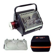피엔코 캠핑난로 PH-2000(무광블랙)+열차단판+EVA가방 가스히터 낚시, 피엔코 캠핑난로 PH-2000
