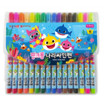 종이나라 핑크퐁 나라사인펜 16종 세트, 혼합색상, 2세트