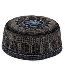 아랍모자이슬람 남자기도 모자면 자수 레저 사우디 아라비아 남자 Headscarf 의류 Topkippot Turban