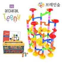 [KC인증] 창의력끝판왕 아키레일 티니 더블팩 롤러코스터 210pcs-교재포함 신나는 두뇌발달 레일블록 교구, 단품