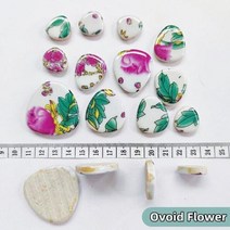 4oz114g 멀티 모양 도자기 모자이크 타일 5mm018 인치 두께 Ovoid다각형원형정, Ovoid Flower+4oz114g