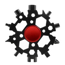 23 in 1 Snowflake Multitool 렌치 다기능 도구 휴대용 스노우 스피너 스패너 야외 캠핑 EDC 생존, 01 C