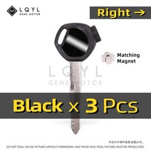 바이크 오토바이 블랭크 키 혼다 호환 스쿠터용 언컷 교체 자석 도난 방지 잠금 Zoomer DIO Z4 Z125 SCR100, 01 3피스 Black Right