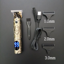 바리깡 클리퍼 이발기 바버샵 이발소 리젠트컷 투블럭 헤어컷 숏컷 남자에 대 한 전문 WateProof 머리 절단 기계 머리 트리머 전기 면도기 남자 면도기 0mm 수염 트리머, 듀크 브론즈 NoBox