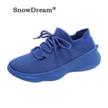 SnowDream 상어꼬리 비직 커플 슈즈 코코넛 슈즈 양말 신발 남자 운동화