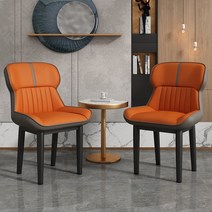 엔틱 식탁 의자 고급 인테리어 편한 북유럽 레스토랑 가족 럭셔리 안락 net red, 주황색