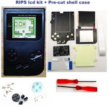 디붐 디투 픽셀 블루투스 스피커레스트로 픽셀 슈퍼 OSD 버전 RIPS LCD 고휘도 백라이트 키트 게임보이 DM, 02 Black