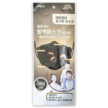 아텍스 숲의숨 하이가드 황사마스크 블랙 대형 KF94, 1개입, 20개
