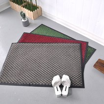 수지씨앤엘 다이아나 현관매트 90x120cm 미끄럼방지 발매트 출입구매트, 레드
