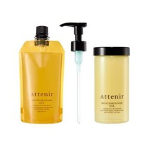 아테니아 (Attenir) 스킨 클리어 클렌즈 오일 아로마 타입 (에코 팩 / 350mL 4개월분) 리필 펌프 병 세트 클렌징