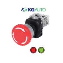 KG-AUTO 비상정지용 푸쉬록턴 리셋스위치 22파이 KGE-H4R1 KGE-H4R2 알루미늄 돌출형, KGE-H4R2(2a2b), 적색