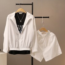 모노시크 트랑크 바람막이 집업 점퍼 + 숏 팬츠 세트 MNOF087