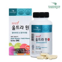 60대 70대 멀티 영양제 비타민 제 미네랄 여성 남성 공용 노인 시니어 실버 중년 50대 부모님 종힘 바티민 80대 할머니 할 아버지 엄마 어머니 미내랄 종힙 영양재 식약청 인증, 1통 (100정 100일분)