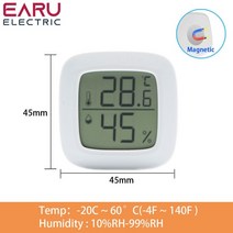 온도계측기 자기온도계 미니 디지털 LCD 자동차 애완 동물 온도계 습도 측정기 센서 게이지 조절기 고온계, 08 White