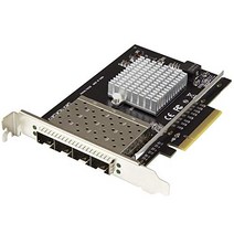 StarTech.com 10기가비트 이더넷 지원 4포트 SFP+ 탑재 광섬유 네트워크 카드 PCI Express 연결 Intel XL710 칩 탑재 PEX10GSFP4I