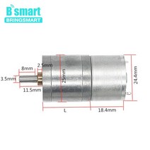 저속모터 DC 기어 모터 박스 감소 가역 JGA25-310 6V 12v 마이크로 높은 토크 스마트 부품 DIY 8-1800RPM, 20 12V 375rpm_01 package A