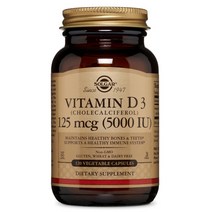 솔가 비타민 D3 5000IU 베지터블 캡슐, 120정, 1개